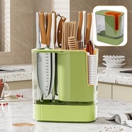 Universal Knife Holder and Kitchen Utensil Holder Knife Block Without Knives PP Knives Storage 9 Slo