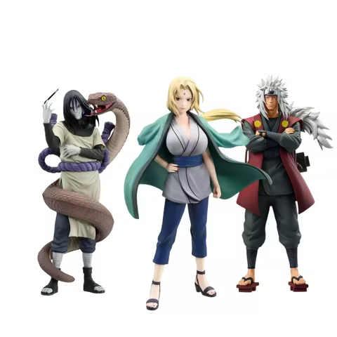 Bandai In Sock Naruto Anime Original Ichiban Kuji Orochimaru Tsunade Jiraiya Figures Model Toys Stat