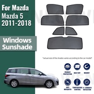 Heat Insulated Window Sun Shade Cover Kit For Mazda 5 CW 2011-2018, 99% Blackout UV Block Car Interi
