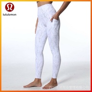 Lululemon Yoga sport printed women's pants high waist pocket no midline fitness women's Leggings ck3333