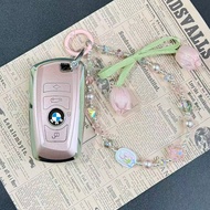 Suitable for BMW Key Cover e300lc260l Car Key Protective Cover High Glitter Powder Shell BMW Key Cov