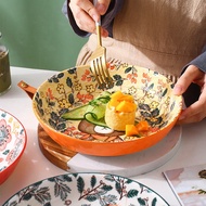 Underglaze Color Plate Dishes Home Nice Cute Dish Ceramic Creative Personality Tableware Net Red Dis