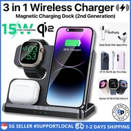 Qi2 Wireless Charger Dock 3-IN-1 Dock iP 17 Air 16 15 14 Pro Max AirPods Pro iWatch Series 11 10 SE 