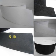 // Aji Hat Shop// No Adhesive 1 Roll 25m Length Width 100mm, Black.white Velcro Tape.son Belt.velcro Sticky, Male Female Buckle..Velcro Tape (Velcro Tape)