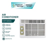 aircon window type ♣American Heritage 0.6hp Window Type Air Conditioner Manual (Non-Inverter) AHAC-6