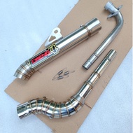 DAENG4 1set Canister BIG elbow 51mm open specs exhaust pipe for Wave 125 Xrm 110/125 Wave 100/110/11