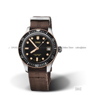 ORIS 0173377474354-0751730 Men's Watch Divers Sixty-Five 36mm Automatic Textile Strap Black Brown *Original