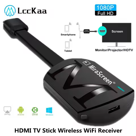 1080P HDMI-compatible TV Stick Miracast Wireless DLNA AirPlay Mirascreen Display Mirror Receiver TV