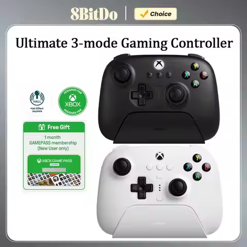 8BitDo Ultimate 3-mode Gaming Controller Gamepad for Xbox with Hall Effect Joystick Charging Dock Co