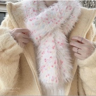 [Dream Yuan Universe Jelly Bean Color Polka Dot] Knitted Scarf Wool Style/Normal Style Warm Autumn W