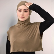 Ready Stock Baju Wanita Kain Kapas Mercer Hoodie dengan Kolar Palsu, Solid Color All-Match Pullover 