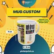 Glass Custom Mug/ Standard Mug Size 11 OZ = 325 ML