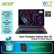 Acer Predator Helios Neo 16 PHN16-71-52M7 /Intel Core i5-13500HX/8GB-32GB RAM/512GB SSD/16" WUXGA IPS/RTX4060/W11/2 YRS