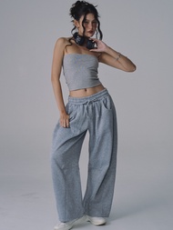GTH - กางเกงวอร์ม Lifetime baggy sweatpants  ( สีเทา )