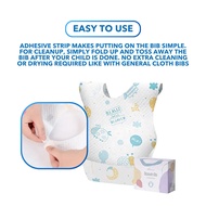 Biodegradable Disposable Baby Bibs - Waterproof, Soft Cotton Feeding Bib