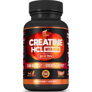 Kapsul Creatine Hydrochloride dengan HMB - Suplemen Sukan Uniseks untuk Pertumbuhan Otot, Meningkatk