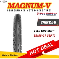 vee rubber tire 17 ✡50/80-17 TL Magnum V SONIC MV258  50/80- 17 22P TL (Tubeless) Motorcycle Tire (V