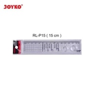 JOYKO 15CM RL-P15 PLASTIC RULER JOYKO 15 CM RULER/ JOYKO CLEAR TRANSPARENT RULER/