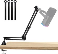 SUNMON Low Profile Mic Arm, Boom Arm for HyerX QuadCast, Blue Yeti, Fifine AM8, HyperX SoloCast and 