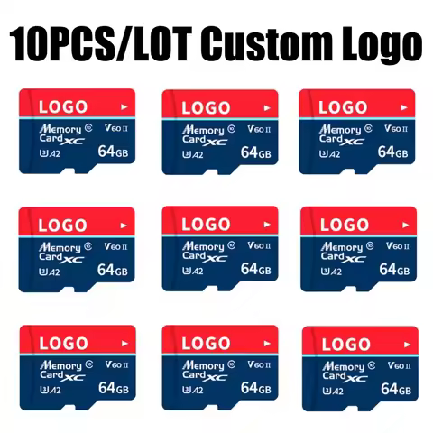 10PCS/LOT Customized Logo Promotion Gift Brand 1GB 2GB 4GB 8GB 16GB 32GB 64GB TF Mini SD Card Disk M