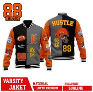 JAKET VARSITY AMERICAN FOOTBALL TABASCO HUSTLE 88 / VARSITY JACKET VINTAGE