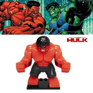 Small Particle Boy Interlocking Blocks Red Hulk Super Hero Theme Plastic Construction Toy For Kids 7cm Height Promotes Creativity
