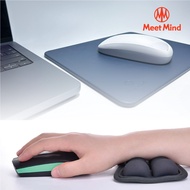 Meet Mind 巧控滑鼠2人體工學無線充電轉座+10W無線滑鼠板+護腕墊組合-棕