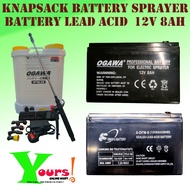 12V 8AH LEAD ACID BATTERY FOR KNAPSACK BATTERY SPRAYER \ BATERI LEAD ACID 12V 8AH UNTUK PAM PENYEMBU