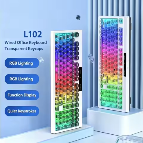 L102 Tri-mode Wireless Membrane Keyboard Quiet Typing Design Mechanical Feel Ultra-slim For Daily Of