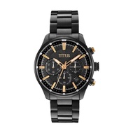Solvil et Titus Saber Men's Chronograph Quartz Watch in Black Dial and Black Stainless Steel Bracelet W06-03287-005