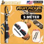NASARA ~ FRUIT PICKER PRUNER CUTTER SHEAR POLE EXTENDED TELESCOPIC HIGH BRANCH SHEAR TRIMMER SCISSOR