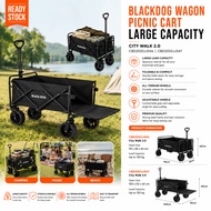BLACKDOG Folding Wagon Picnic Cart 380L Large Capacity Extra Long Extender Utility Trolley