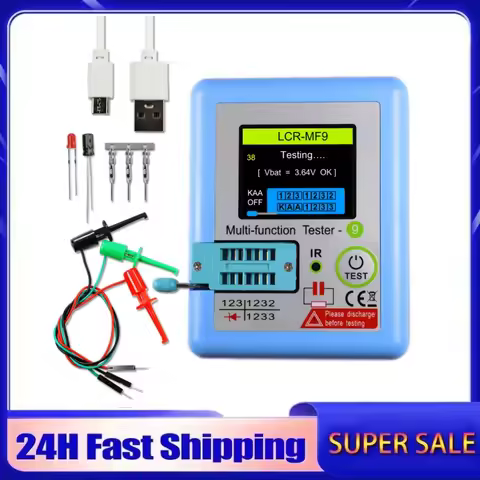 LCR-MF9 1.8" TFT LCD Display Multi-meter Transistor Tester Diode Triode Capacitor Resistor Test Mete