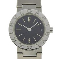 Pre-owned BVLGARI Bzero1 watch, BB23SS, stainless steel, quartz movement, analog display, black dial