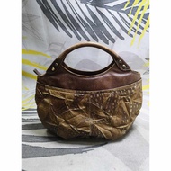 Brown Exotic Saddle Hand Bag