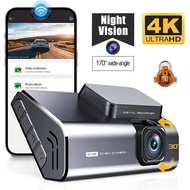 A900 Dash Cam 4K Dual-Vision wifi กล้องติดรถยนต์ ควบคุมผ่าน APP รับ 170°Ultra-Wide FOV