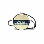 Celine 拼色圓餅肩背包