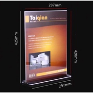 A3 Acrylic T Stand / Display Stand/ Poster Stand