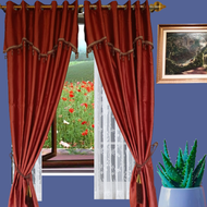 HORDENG MOTIF SARASWATI Gorden Pintu Gorden Jendela  Tebal Halus Gorden pintu jendela kamar tidak te