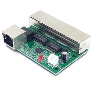 Mini Industrial Ethernet Switch 5 Port Wired Network Distributor 5-12V 12V-24V Power over Data Link