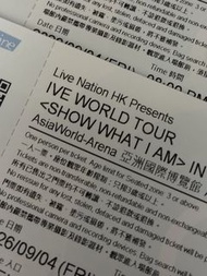 IVE 世界巡迴演唱會 SHOW WHAT IAM 香港站 2026