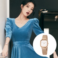 J.ESTINA Amico Metal Watch Rose Gold Round Square IU PICK Made in Korea / from Seoul, Korea