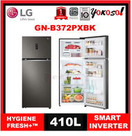 [FOR KLANG VALLEY ONLY] LG GN-B372PXBK 410L Top Freezer Fridge in Black Steel Finish