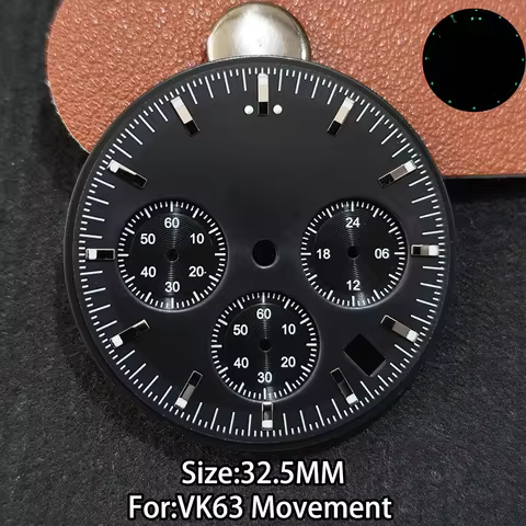 32.5MM VK63 Dial For VK63 Movement Dial VK63 For Speed Master Dial VK63 Chronograph Dial VK63 Watch 