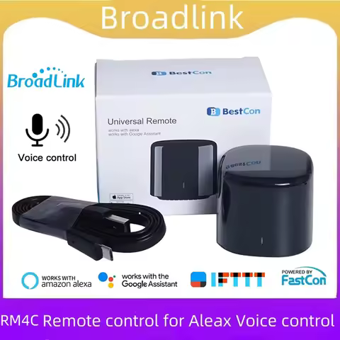Bestcon RM4C Mini Universal IR Blaster WiFi Infrared Remote Control Compatible with Alexa Google Hom