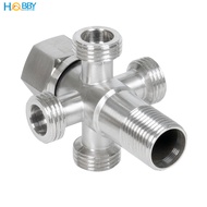 Van chia nước ra 4 nhánh inox 304 ren ngoài 21 Hobby home decor DNV5