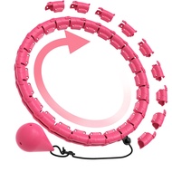 L67 Adjustable Weighted Outdoor Sports Exercise Hula Hoop with Silent Rotating Ball 0.8LBS Detachabl