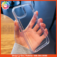 Ốp lưng trong suốt cao cấp cho iPhone 16 Pro Max/16 Plus/ 15 Pro Max/14 Plus/13 Pro Max/12/12 Pro Ma