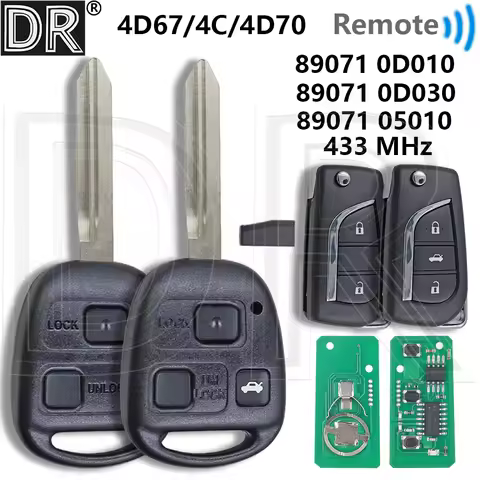 Great P/N:0D010 0D030 433MHz Car Remote Key For Toyota Corolla Yaris Avensis Avanza Land Cruiser RAV