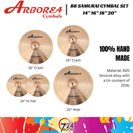 Arborea Cymbals Arborea B8 series Samurai Cymbal Set 14" Hi Hat 16" & 18" Crash Cymbal 20" Ride Cymb